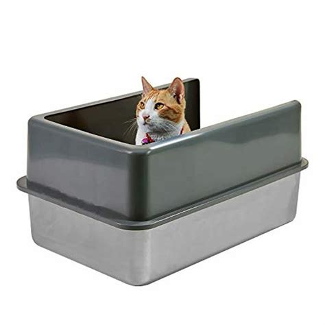 stainless steel litter box with lid|stainless steel litter box enclosure.